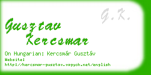gusztav kercsmar business card